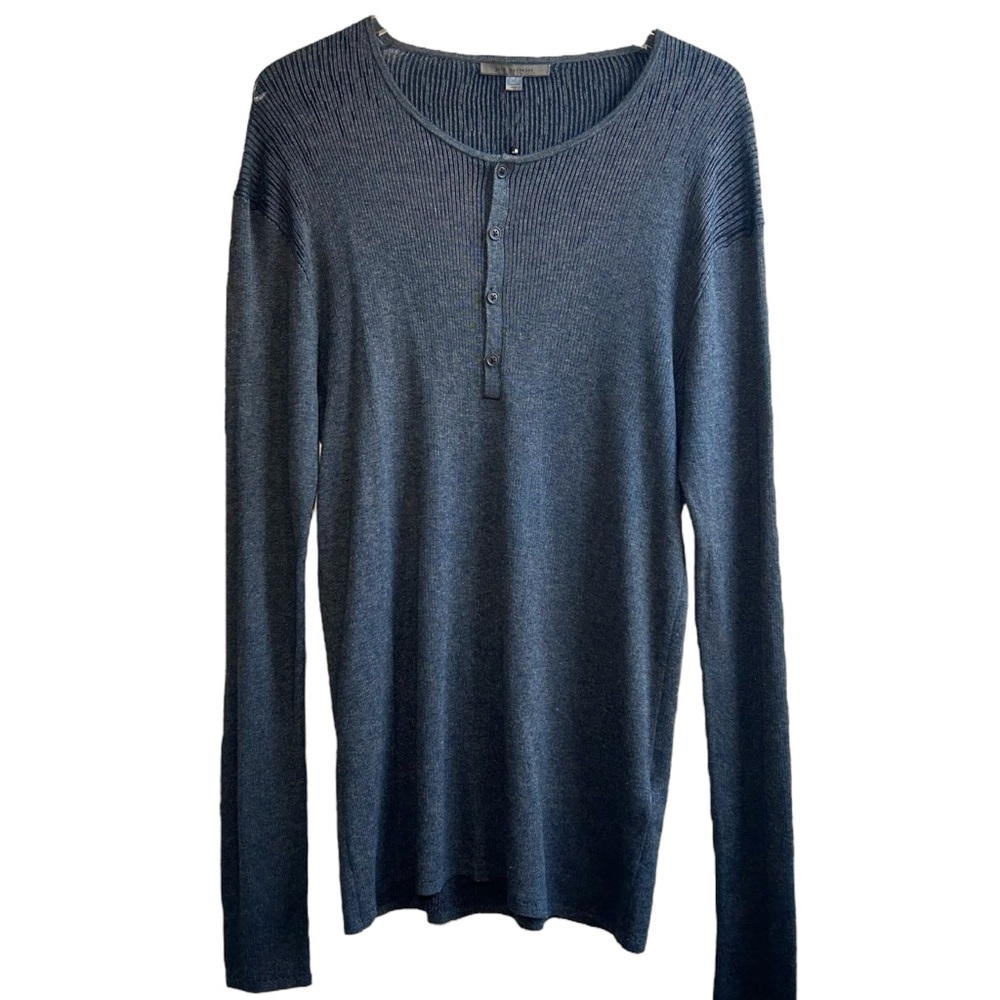 NWT John Varvatos Long Sleeve Henley Top XL